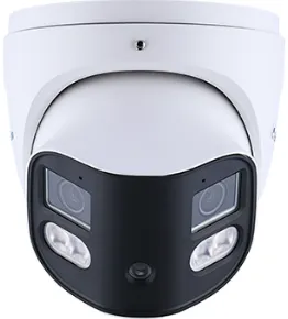 Geovision - 84-GEP8900-0010 - 8MP Dual-Lens Panoramic H.265 Super Low Lux WDR Full Color Warm LED IR Eyeball Dome IP Camera
