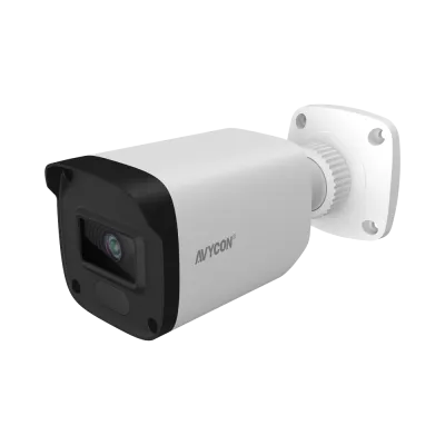 AVYCON - AVC-BLN41FT/2.8 - (NDAA) 4MP IP H.265 IR Bullet, 30fps@2560x1440, True D&N (ICR), 2.8mm Fixed Lens, Built-in Mic, DC12V, PoE Built-in, Basic AI, White
