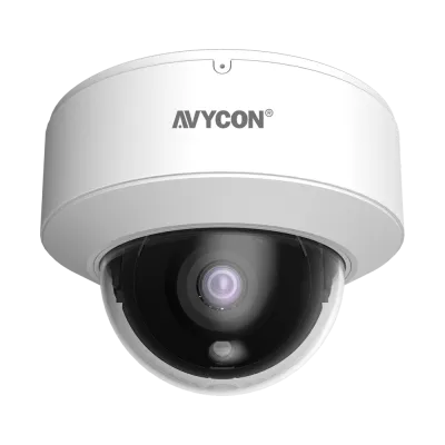 AVYCON - AVC-VNN81FLT/2.8 - (NDAA) 4K (8.4MP) IP H.265 IR FD Vandal Dome, 20fps@3840x2160, True D&N (ICR), 2.8mm Fixed Lens, 24 Smart IR LED's, 1 Audio In/Out, Built-in MIC, 1 Alarm In/Out, DC12V, PoE Built-in