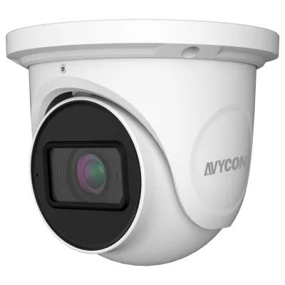 AVYCON - AVC-ELN41AVT - (NDAA) 4MP IP H.265 IR Turret, 30fps@2560x1440, True D&N (ICR), 2.8-12mm Motorized Autofocus Lens, Built-in Mic, DC12V, PoE Built-in, Basic AI, White