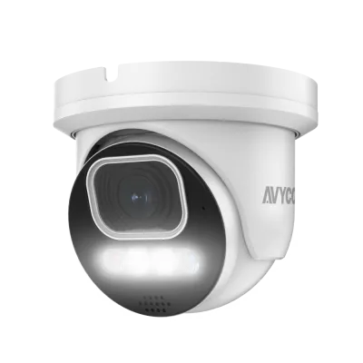 AVYCON - AVC-NDE81M - 8MP Turret Network Camera Active Deterrence, Color