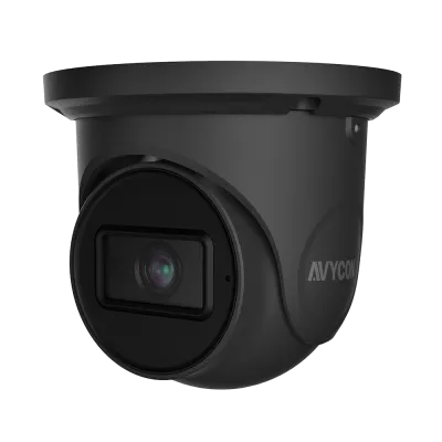 AVYCON - AVC-ENN41FT/2.8-G - (NDAA) 4MP IP H.265 IR Turret, 30fps@2560x1440, True D&N (ICR), True WDR, 2.8mm Fixed Lens, 2 Starlit IR LED's, 1 Audio in, Built-in MIC, DC12V, PoE Built-in, Full AI, Gray