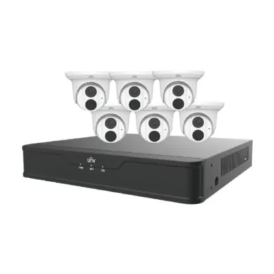 UNV - EK-S31P8T46-V3 - 8-Channel Surveillance Kit w/ 6x 4MP IR Turret Cameras