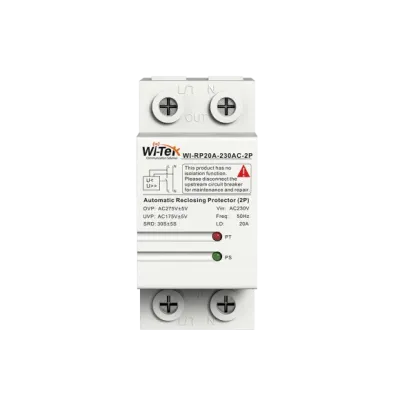 Wi-Tek - WI-RP20A-230AC-2P - Overvoltage&Undervoltage Protector
