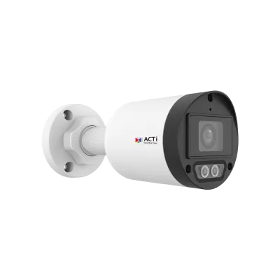 ACTi - Z331-P1 - 4MP Deep Learning AI ColorGuard 4.0mm Outdoor Fixed Bullet Camera with 50m IR Illumination, 50m White LED, Smart Dual Light, and 120dB Wide Dynamic Range.