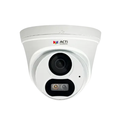 ACTi - Z510 - 2MP Deep Learning AI f2.8mm Outdoor Fixed Turret with IR LED 50m, White LED 50m, Smart Dual Light, WDR 120dB