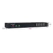 Cyber Power - RKBS15S4F8R - 3600 J, 120 V, NEMA 5-15P plug, 12 NEMA 5-15R (4 front, 8 rear), 15 ft cord, Limited Lifetime Warranty