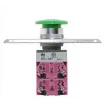 SECO-LARM - SD-7201GFPE1Q - 1½" Green mushroom-cap button. DPDT switch, two NO and two NC contacts, rated 5A@125VAC. Stainless-steel, single-gang plate. "EXIT" and "SALIDA" printed on plate. ETL Listed. Conforms to UL Std. 294