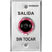 SECO-LARM - SD-9263-KS1Q - Outdoor single-gang No-Touch Sensor with Spanish message. Adjustable sensing range and relay trigger duration. "SALIDA SIN TOCAR" printed on plate.