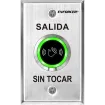SECO-LARM - SD-9263-KS1Q - Outdoor single-gang No-Touch Sensor with Spanish message. Adjustable sensing range and relay trigger duration. "SALIDA SIN TOCAR" printed on plate.