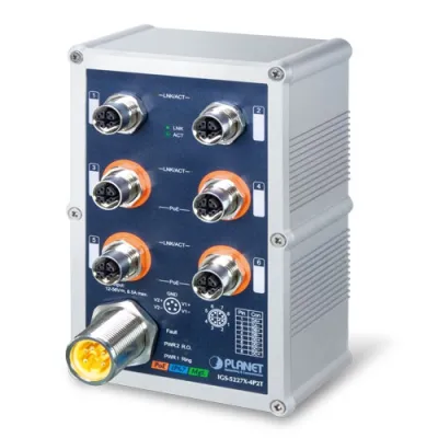 Planet - IGS-5227X-4P2T - Industrial IP67-rated 4-Port 10/100/1000T 802.3at PoE+ 2-Port 10/100/1000T Managed Ethernet Switch