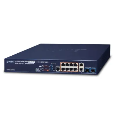 Planet - GS-5220-8UP2T2X - L3 8-Port 10/100/1000T 802.3bt PoE + 2-Port 10/100/1000T + 2-Port 10G SFP+ Managed Switch