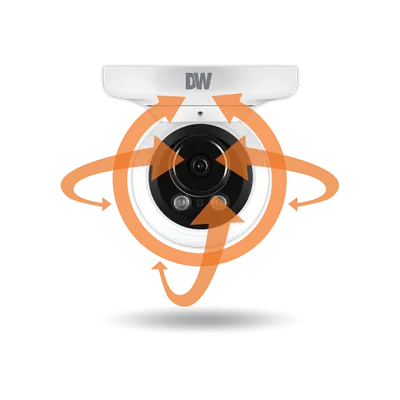 Digital Watchdog - DWC-MPVA5Wi28T - MEGApix 5MP vandal ball turret IP camera with fixed lens and IR with IVA+ license