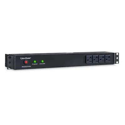Cyber Power - RKBS20ST4F8R - 1800 J, 120 V, NEMA L5-20P Twist Lock Plug, 12 NEMA 5-20R, 15 ft Cord, Limited Lifetime Warranty