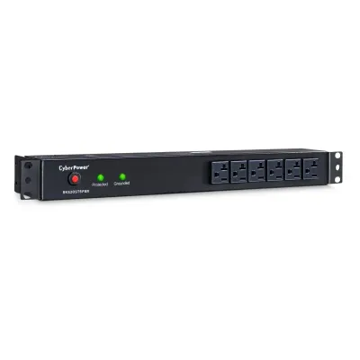 Cyber Power - RKBS20ST6F12R - 1800 J, 120 V, NEMA L5-20P twist lock plug, 18 NEMA 5-20R (6 front, 12 rear), 15 ft cord, Limited Lifetime Warranty