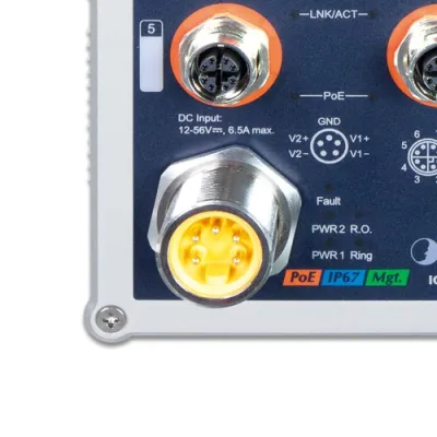 Planet - IGS-5227X-4P2T - Industrial IP67-rated 4-Port 10/100/1000T 802.3at PoE+ 2-Port 10/100/1000T Managed Ethernet Switch
