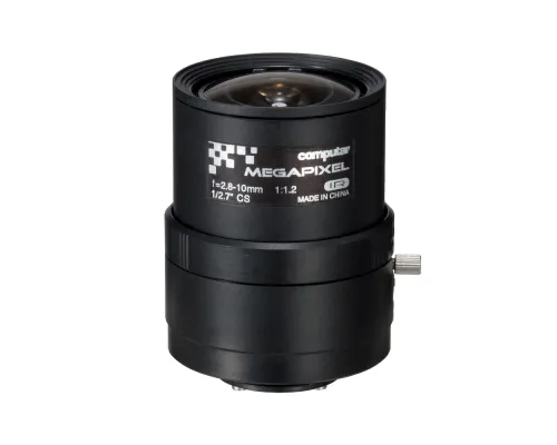 Computar - A4Z2812CS-MPIR - 3MP, 1/2.7”, 2.8-10mm, F1.2 Varifocal Lens, Manual Iris w/ IR corrected (CS-Mount)