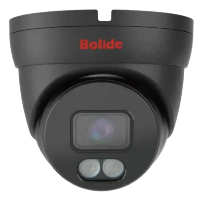BOLIDE - BN8019FCB - H.265 5MP 2.8mm Fixed Lens IP67 Full Color Camera, Color At Night Warmlight Up to 82 Feet, Built-in Microphone POE, 12VDC, iPac AI Enabled with Facial Recognition System, NDAA Compliant, Black Housing