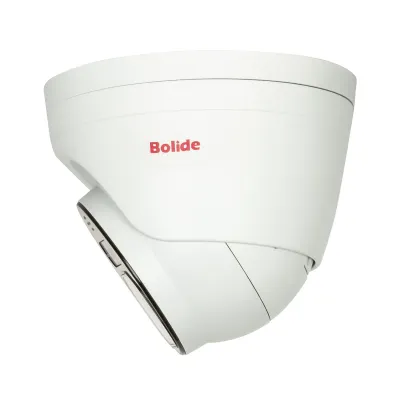 BOLIDE - BN9029AD/TAA - TAA Compliant H.265 8MP 2.8-12mm Motorized Varifocal Lens IP67 Full Color Active Deterrent Turret Camera, Color At Night Warmlight Up to 65 Feet, Two-Way Audio ( Built-in Speaker and Mic ), MicroSD Slot Up to 256GB, Active Det