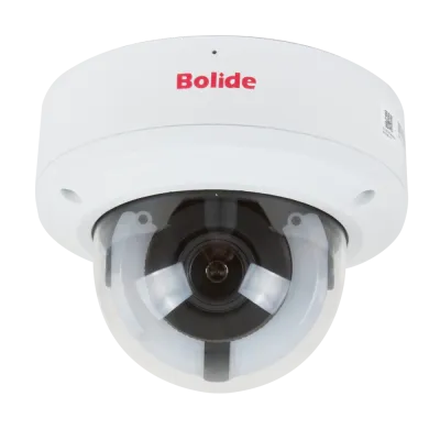 BOLIDE - BN9029AVAIRAD/TAA - TAA Compliant H.265 8MP 2.8-12mm Motorized Varifocal Lens IP67 Full Color Active Deterrent Vandal Proof Camera, Color At Night Warmlight Up to 65 Feet, Two-Way Audio ( Built-in Speaker and Mic ), MicroSD Slot Up to 256GB,