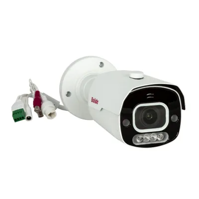 BOLIDE - BN9036AD/TAA - TAA Compliant H.265 8MP 2.8-12mm Motorized Varifocal Lens IP67 Full Color Active Deterrent Bullet Camera, Color At Night Warmlight Up to 65 Feet, Two-Way Audio ( Built-in Speaker and Mic ), MicroSD Slot Up to 256GB, Active Det