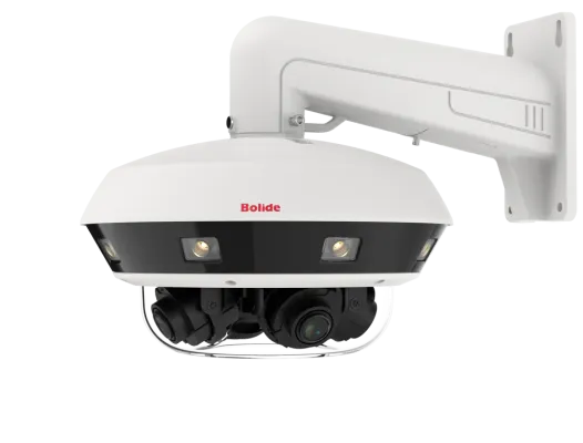 BOLIDE - BN9108R/NDAA - 4K Multi-Sensor Camera, 4 Adjustable Lenses In One Camera Cover Up to 360° Field of View, 4-Channel Steam Output, and Each Channel Can Output Max. 8MP (3840x2160) @ 25/30FPS, 4-Channel Starlight and 120Db WDR, Built-in Dual So
