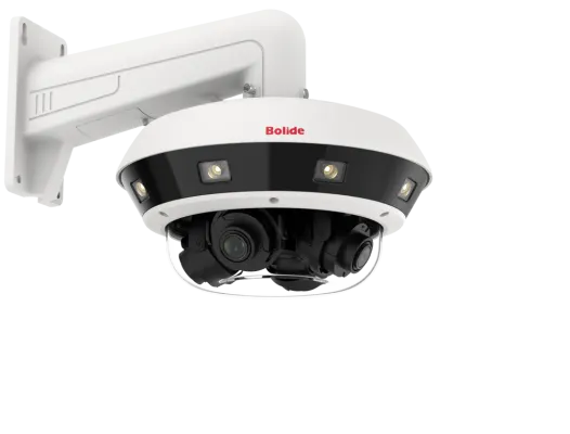 BOLIDE - BN9108R/NDAA - 4K Multi-Sensor Camera, 4 Adjustable Lenses In One Camera Cover Up to 360° Field of View, 4-Channel Steam Output, and Each Channel Can Output Max. 8MP (3840x2160) @ 25/30FPS, 4-Channel Starlight and 120Db WDR, Built-in Dual So