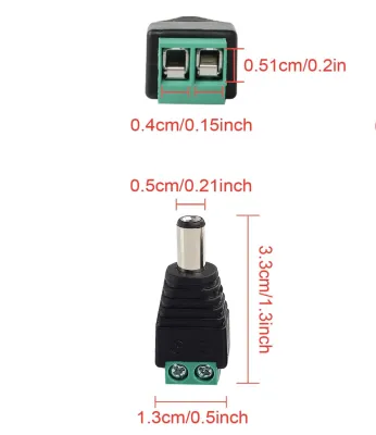 BP0037F 12VDC Screw Terminal Plug Female