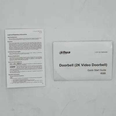 Dahua - DB6I-DS21 - 5MP Video Doorbell with Wireless Chime 2 Kit