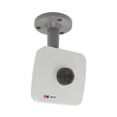 ACTI - E17 - 3MP Cube with Extreme WDR, SLLS, Fixed lens, f2.8mm/F1.8 (HOV:100.5°), H.265/H.264, 1080p/30fps, 2D+3D DNR, Built-in Microphone, MicroSDHC/MicroSDXC, PoE