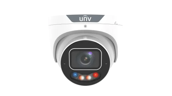 UNV - IPC3638SE-ADF28KMC-WP-I1 - UNV 8MP Tri-guard 3.0 Turret, 2.8mm (Wise-ISP, F1.0, Red&Blue light, Alarm&Audio I/O)