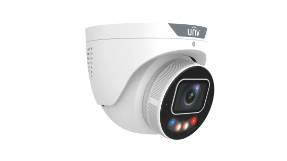 UNV - IPC3638SE-ADF28KMC-WP-I1 - UNV 8MP Tri-guard 3.0 Turret, 2.8mm (Wise-ISP, F1.0, Red&Blue light, Alarm&Audio I/O)