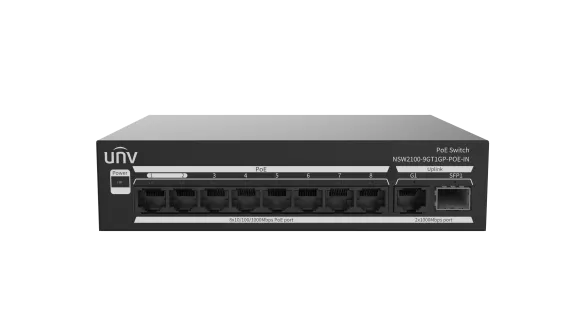 UNV - NSW2100-9GT1GP-POE-IN - Giga 8 Port Lite Cloud Managed PoE Switch