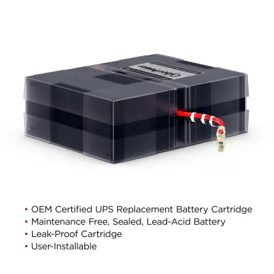 Cyber Power - RB1290X2D - Replacement Battery for CP1500PFCRM2RU, 2 Batteries, 12V/9Ah, Sealed Lead-Acid, 18 Month Warranty
