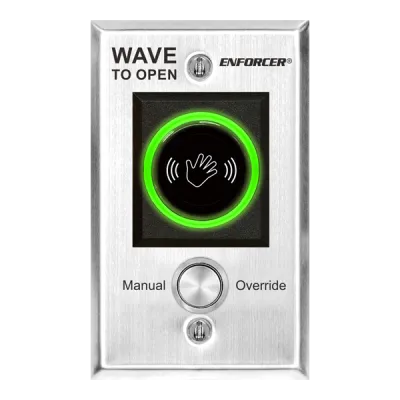 SECO-LARM - SD-927PKC-NEVQ - Indoor No-Touch Sensor with Override Button - English. ETL Listed. Conforms to UL Std. 294