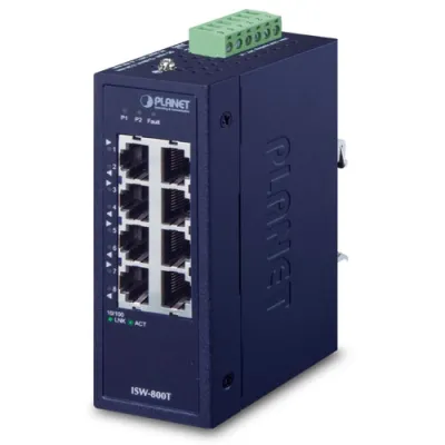 Planet - ISW-800T -  IP30 Compact size 8-Port 10/100TX Fast Ethernet Switch